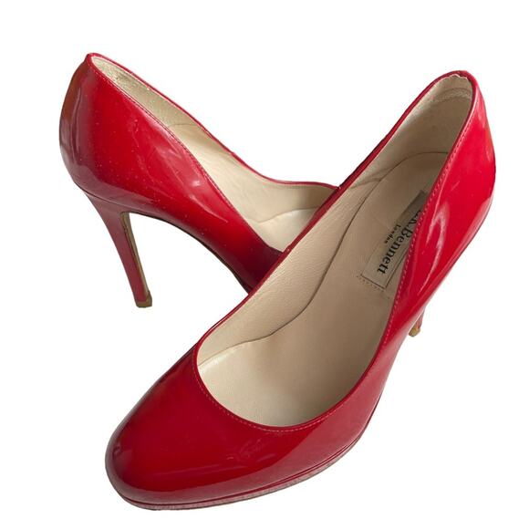 LK Bennett Red Patent Leather Shoes Pumps Heels 6.5 - Picture 1 of 9